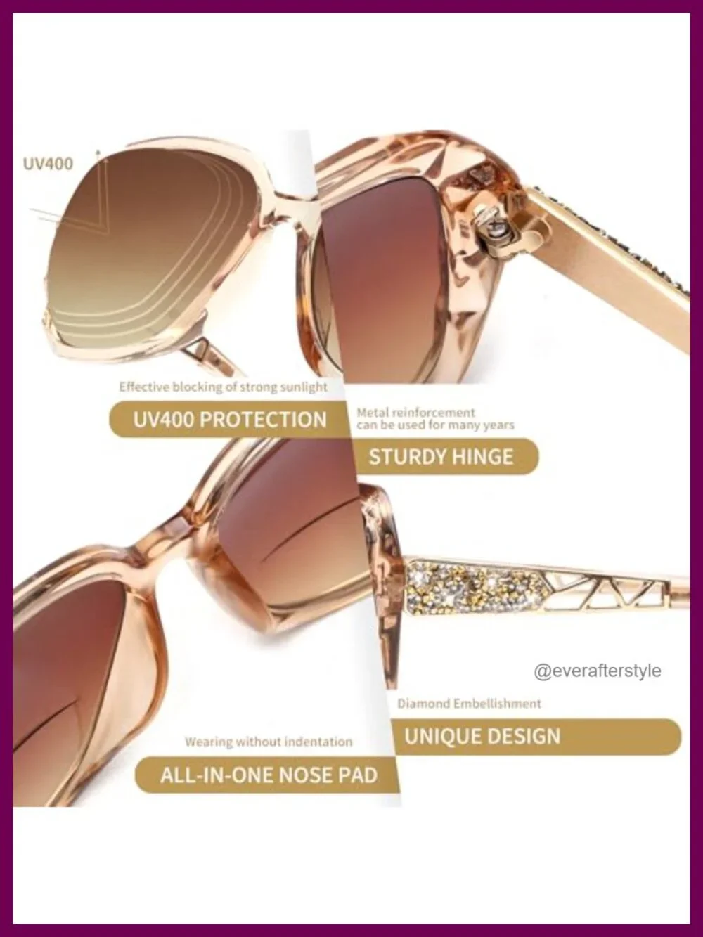 Bifocal Reading Sunglasses Women Oversized Square Readers UV400 Protection